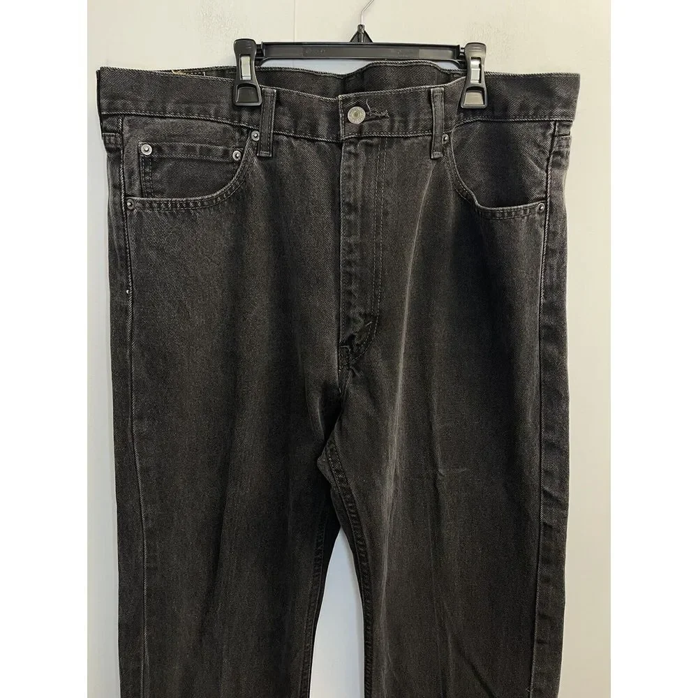 LEVIS 505 Men's 40X30 Regular Fit Black Denim Jeans‎